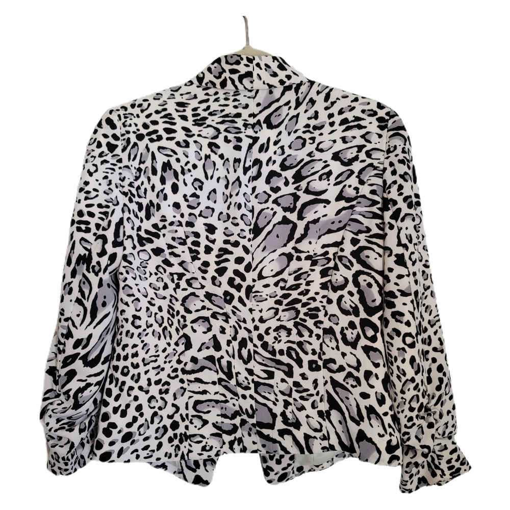 Cache Blazer Womens Size 2 Animal Print One Button Long Sleeve - Picture 4 of 6